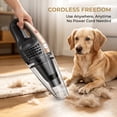 thumbnail image 4 of DAIVOS Cordless Handheld Vacuum, 18000Pa Portable Car Vacuums Cleaner with Rechargeable Battery, Strong Suction, with 2 Filters, 2 Power Modes, for Home, Office, Pet, 4 of 9