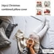 thumbnail image 2 of Yuarrent 4 piezas hogar Oficina Hotel Navidad funda de almohada dormitorio cierre de cremallera funda de almohada Protector decoración Kits de decoración para fiestas, 2 of 6