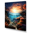 thumbnail image 2 of Designart "Sunrise In Coral Aquariums" Aquariums Canvas Prints, 2 of 7