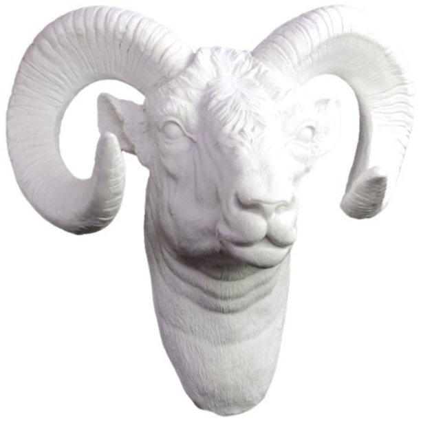 Fiberstone bighorn sheep ram head wall decor
