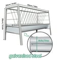 thumbnail image 5 of Livestock Goat Feeder, Goat Hay Feeder for Pasture, Galvanized Steel Frame, 77 Gallon, 59"x19.6"x33.4", Galvanized Steel Pan, for Sheep, Horses, Ponies, Farms, Calves, 5 of 9