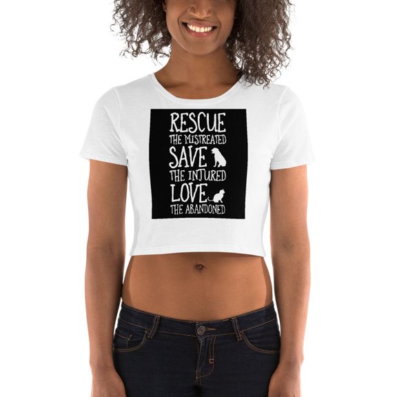 Rescue The Mistreated Crop Tee