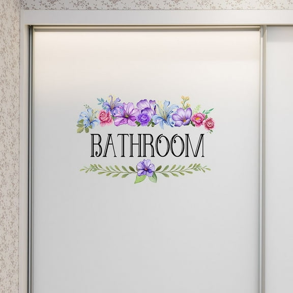 Girlsshop Bathroom Rules Door Sign Vinyl Wall Sticker Bathroom Toilet Washroom Decor