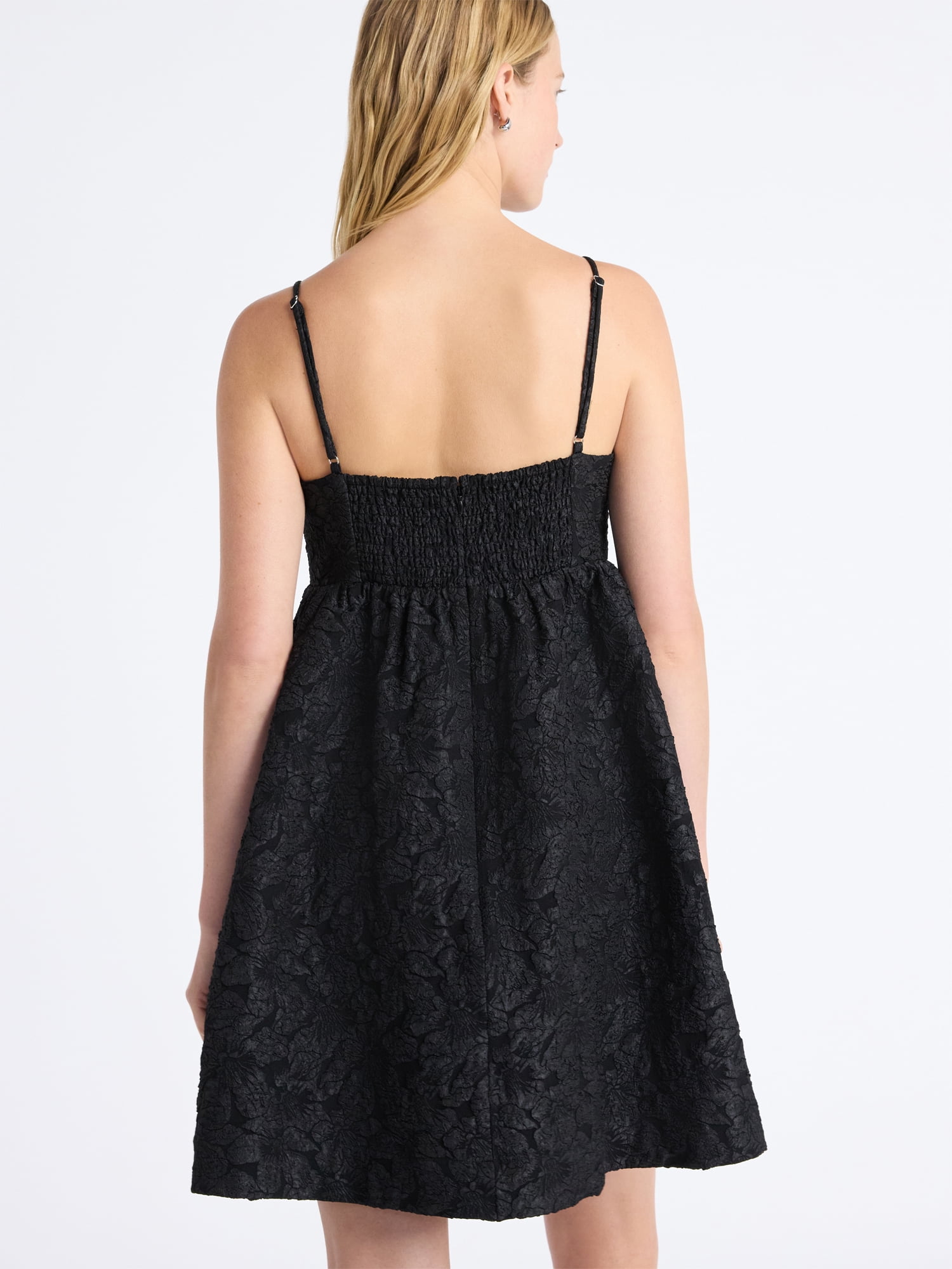 Free Assembly Women's and Women's Plus Sleeveless Lace Babydoll Dress with Pockets, Size XS-4X