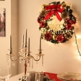 thumbnail image 4 of Guirnalda de Navidad con nudo de lazo Bolas de flores falsas 20 pulgadas Feliz Navidad Guirnalda col Tomshoo 50cm, 4 of 7