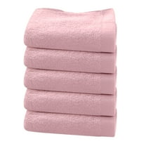 Cinvoph 5 Pack Bathroom Hand Towels, Bamboos Fiber Hand Towel for Bath, Hand, Face, Kitchen, Super Soft Absorbent, Machine Washable, Size 14" x 30", Pink