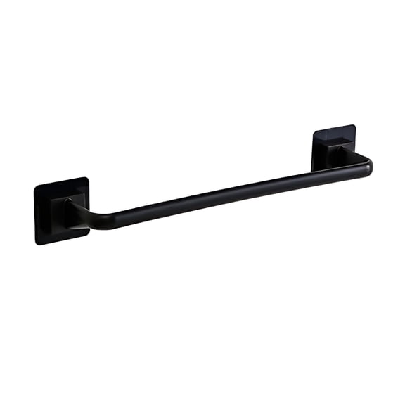 BPPEG 2026 New Towel Bar-Towel Holder Black 16-Inch Hand Towel Rack Towel Bar Stick on Wall,Plastic Bathroom Accessory