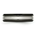thumbnail image 2 of Auriga Fine Jewelry Titanium Beveled Edge 6mm Black IP-plated Satin/Band for Men Size 6, 2 of 6