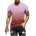 thumbnail image 2 of M-5X Mens Big & Tall T-Shirts Plus Size Short Sleeve Tshirts Shirts Casual Gradient Printed Slim-Fit Pullover Going Out Loungewear Tees Tops, 2 of 5