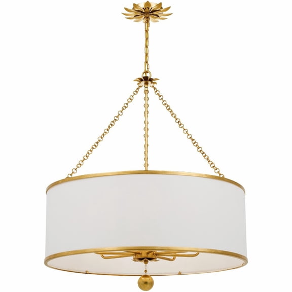Eight Light Chandelier In Classic Style 29 Inches Wide By 33.5 Inches High-Antique Gold Finish    -Traditional Installation Crystorama Lighting