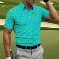 thumbnail image 4 of Tbopshirt Mens Shirts Short Sleeved Plus Size with Collar Business Collar Casual Sports Printed Button Top Shirt,S-3XL, 4 of 6