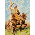 thumbnail image 2 of Henri Émilien Rousseau 18x24 Black Ornate Framed Double Matted Museum Art Print Titled: The Falconer, 2 of 5