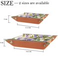 thumbnail image 4 of Women Girls Leather Square Dish Trinket Plate Jewelry Tray for Mothers Day Birthday Gift, Purple Wisteria Flowers Pattern, 4 of 6