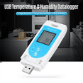 thumbnail image 4 of 10X TempU 03 USB Temperature Humidity Data Logger Reusable RH TEMP Datalogger Recorder Humiture Recording Meter,10 x USB Temperature Humidity Recording Tester,White, 4 of 8