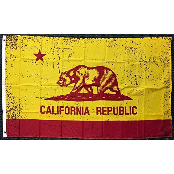 California (Red & Gold) Flag 3x5ft Poly