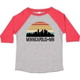 thumbnail image 3 of Inktastic Minneapolis Minnesota Skyline Retro Sunset Boys or Girls Toddler T-Shirt, 3 of 5