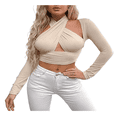 thumbnail image 1 of Camisole à Manches Longues pour Femmes avec Découpe Creuse, 1 of 6