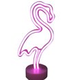 thumbnail image 1 of Flamingo Letrero de neón, Decoración nocturna USB / Batería Luz rosa con base de soporte ShuxiuWang 8390605539046, 1 of 1