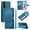 Blue, variant on Leather Case For Samsung Galaxy A57 5G 6.7",Embossed Totem Wallet With Card Holder,Wristband, Shockproof Kickstand Magnetic Cover,Black,For Galaxy A57 5G