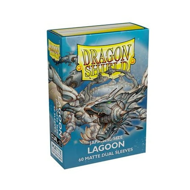 Arcane Tinmen Dragon Shield - Fundas de tamaño japonés Mate Dual Lagoon 60CT Fundas de Tarjetas Suaves y Resistentes Compatible con Pokemon, Yugioh y Magic The Gathering MTG, TCG, OCG