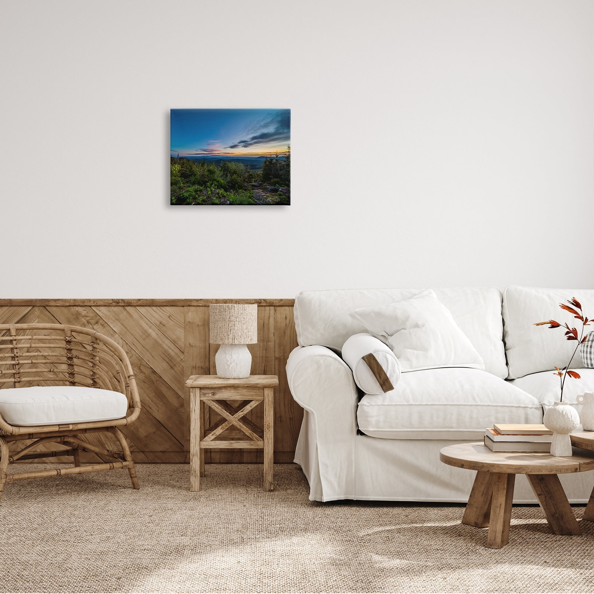 Stupell Industries Dense Brush Sunset Landscape Blue Sky Modern Photography, 30 x 24,Design by Keith Morgan