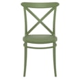 thumbnail image 4 of Siesta ISP254-OLG Chaise d'Extérieur en Résine à Dossier Croisé Vert Olive - Ensemble de 2, 4 of 7