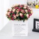 thumbnail image 5 of Ramo de rosas de té artificiales: decoración floral artificial para fotografía,manualidades y decoración del hogar Pequeño capullo de té con arreglo artesanal, 5 of 7