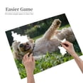 thumbnail image 2 of 1000-Piece Wooden Jigsaw Puzzle for Adults - Dog Joyful Grass Sunlight , Interlocking Pieces with Guide Letters, Holiday Gift & Home Decor, 2 of 7