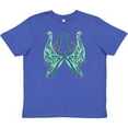 thumbnail image 3 of Inktastic Ovarian Cancer Awareness with Butterfly Ribbon Words Youth T-Shirt, 3 of 5