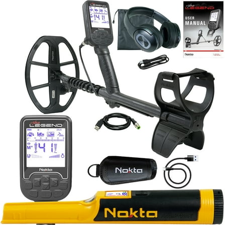 Nokta The Legend SMF Metal Detector w/ Wireless Headphones and LG30 12" x 9" Coil with Free Accupoint