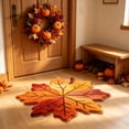 thumbnail image 4 of Hyknon Fall Thanksgiving Maple Leaf Rug, Cute Soft Plushes Thick Waterproof Bathroom Mat, Non-Slip Harvest Decor Floor Mat, Entryway Door Mat for Home Indoor Outdoor Bedroom Kitchen Decor 27.6"×17.7", 4 of 7