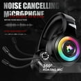 thumbnail image 6 of Gaming Headset Xbox One Headset with Stereo Surround Sound,PS4 Gaming Headset with Mic & LED Light Noise Cancelling Over Ear Headphones Compatible with PC, PS4,PS5, Xbox One,Mac, 6 of 7