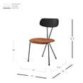 thumbnail image 2 of NPD Furniture Elise PU Dining Side Chair in Toasted Caramel (Set of 4), 2 of 13