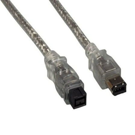 SANOXY Cables and Adapters; 6ft IEEE 1394b FireWire 800 9-pin to 6-pin, Clear