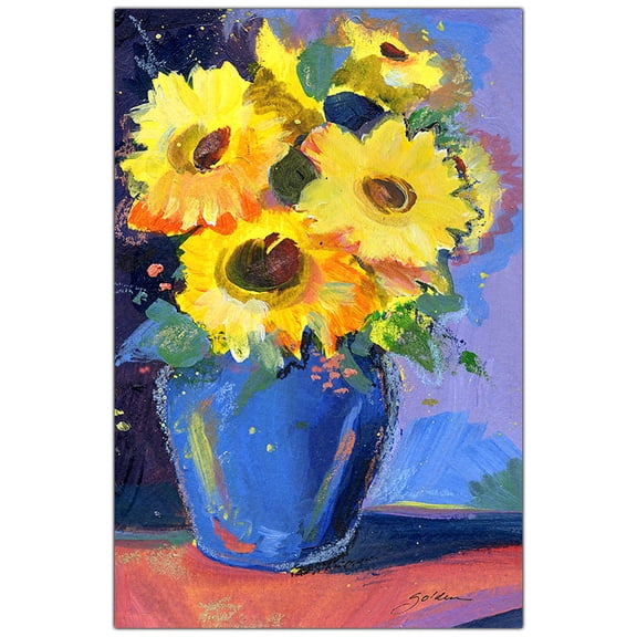 Trademark Art "Sunflowers II" Canvas Art by Sheila Golden