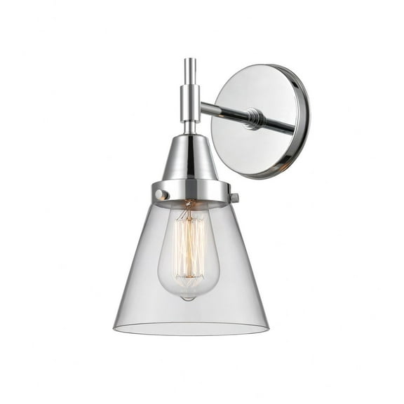 447-1W-PC-G62-Innovations Lighting-Cone - 1 Light Wall Sconce-11 Inches Tall and 6.25 Inches Wide-Polished Chrome Finish-Clear Glass Color
