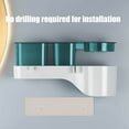 thumbnail image 4 of Hair Dryer Holder with 3 Storage Grids and Hooks, No Drill Wall Mount Bathroom Organizer for Hair Tools & Accessories, 1 Pack, 4 of 5