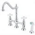 thumbnail image 2 of Kingston Brass KS1271PX Heritage Center Kitchen Faucet w/ Side Sprayer Chrome, 2 of 2