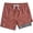 Brown, variant on Mens Swim Trunks with Liner, Mens Athletic Running Workout Shorts 6" Inseam, Sizes S-2XL