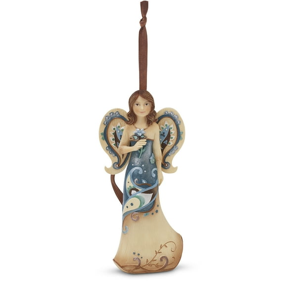 Pavilion Gift Company - Cherish Today - 4.5" Angel with Flower Ornament