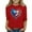Red, variant on Spazoro Toddler Girls 3/4 Sleeve Shirts, Round Neck Spring and Fall Graphic Print Casual Fashionable Tops for Girls Red Size 3-4T