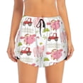 thumbnail image 2 of Lsque a cow and a pig Printed Women's Running Shorts with Liner Pockets,Elastic Quick Dry Workout Athletic Gym Yoga Shorts,Womens High Waist Shorts-Small, 2 of 7