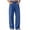 Dark Blue, variant on Mens Washed Straight Leg Jeans- Zip Button Fly Relaxed Fit Wide Leg Casual Denim Pants Sky Blue Size 3XL