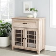 thumbnail image 6 of Classic Detailed Glass Double Door Accent Cabinet in White Oak, 6 of 6