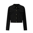 thumbnail image 4 of Neewe Womens Fashion Cropped Corduroy Shackets Button Down Jackets Tops Fall Trendy Long Sleeve Shirts Coat, 4 of 6