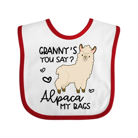 

Inktastic Granny s You Say Alpaca My Bags Gift Baby Boy or Baby Girl Bib