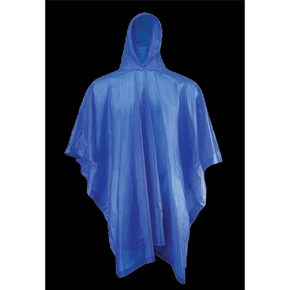 Boss 8113002 PVC Rain Poncho, Blue - One Size