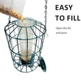 thumbnail image 6 of Bxaolu Squirrel Proof Bird Feeders for Outdoors Hanging (Metal Green) Bird Feeder with 4 Ports, Chew-Proof & Weather Resistant, Backyard Decor Gift (12.6 x 7.1 x 7.1 inches), 6 of 9