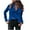 Blue, variant on GigrtiJin Women's Velvet Lapel Button down Shirt New Solid Color Long Sleeved Tops Fall Spring Comfy Loose Shirts