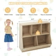 thumbnail image 3 of GVN 5-Cube Wooden Kids Toy Storage Organizer with Anti-Tipping Kits-Natural, Toy Organizers and Storage for Kids, Boys, Girls, Nursery, 3 of 8